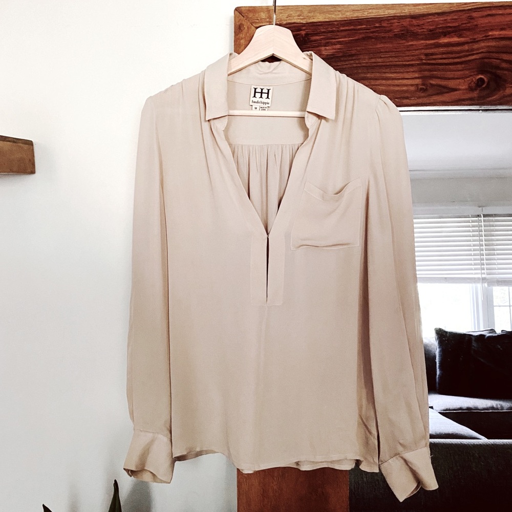 Haute Hippie Silk Clasp Tunic